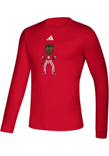 Mens Indiana Hoosiers Crimson Adidas Hoosier The Bison Long Sleeve T-Shirt
