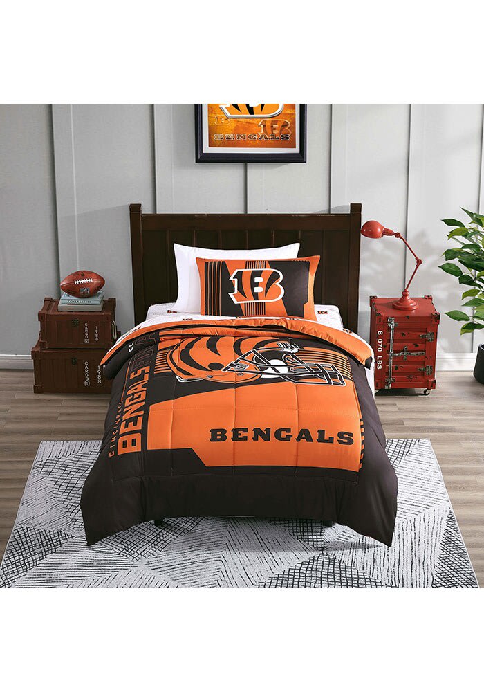 Cincinnati Bengals Status Twin Size Bed in a Bag