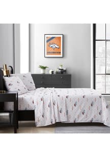 Denver Broncos Scatter Queen Size Sheet