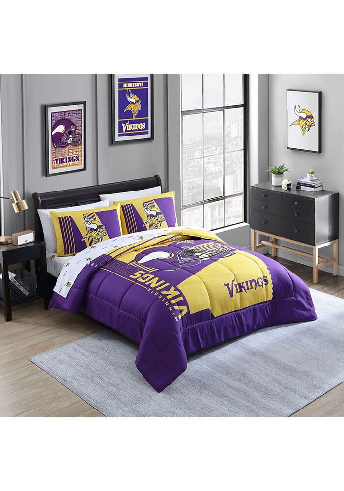 Minnesota Vikings PURPLE Status Queen Size Bed in a Bag - 9270191