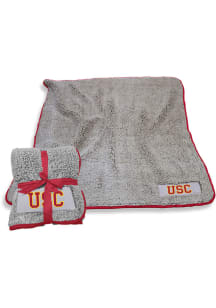 Grey USC Trojans Frosty Sherpa Blanket