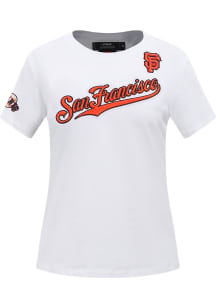 Pro Standard San Francisco Giants Womens White Classic Short Sleeve T-Shirt