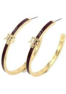Texas A&amp;M Aggies Logo Hoop Womens Earrings
