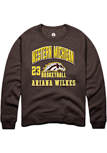 Ariana Wilkes Western Michigan Broncos Mens Brown NIL Arch Logo Player Crew