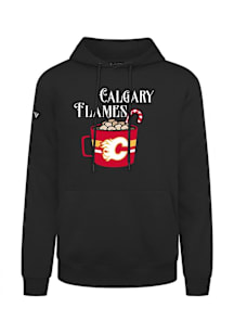 Levelwear Calgary Flames Mens Black Podium Mellow Long Sleeve Hoodie