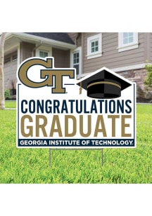 GA Tech Yellow Jackets Congratulations Graduate Yard Sign - White