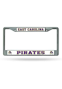 East Carolina Pirates Chrome License Plate Frame - Silver