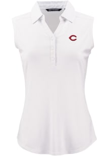 Cutter and Buck Cincinnati Reds Womens White Forge Eco Polo Shirt