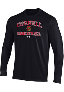 Under Armour Cornell Big Red Black Basketball Performance Long Sleeve T Shirt
