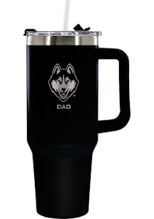UConn Huskies Dad 40oz Stainless Steel Tumbler - Black
