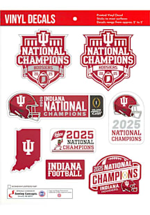 Indiana Hoosiers 8.5x11 Multi-Pack 2025 Football Nat Champ Auto Decal - Crimson