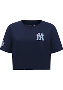 Pro Standard New York Yankees Womens Blue Varsity Blues Short Sleeve T-Shirt