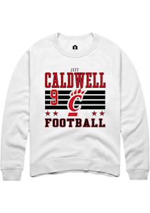 Jeff Caldwell Cincinnati Bearcats Mens White Football NIL Striped Player Crew