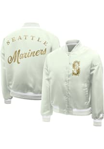 Starter Seattle Mariners Womens Green Script Satin Medium Weight Jacket