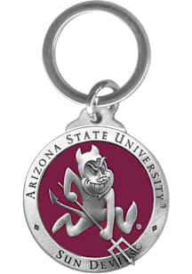 Arizona State Sun Devils Metal Keychain - Red