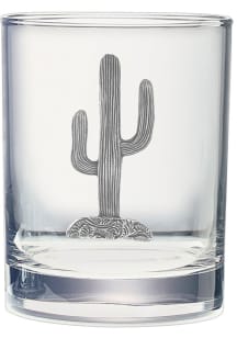 Arizona Saguaro Cactus Rock Glass - Silver