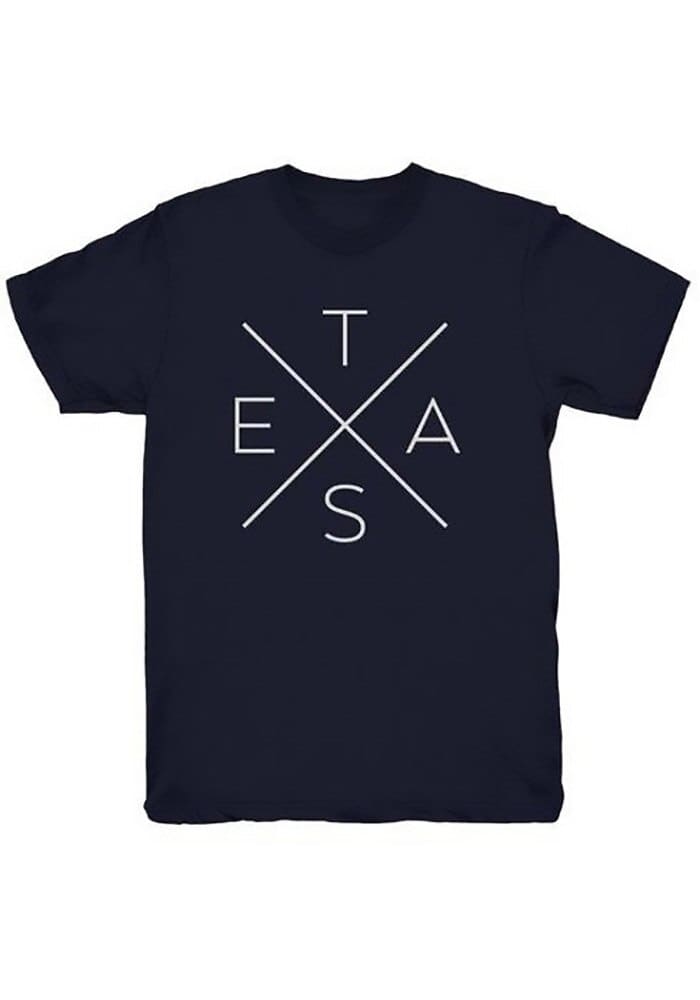 Texas NAVY Big X Short Sleeve Fashion T Shirt - 92920000