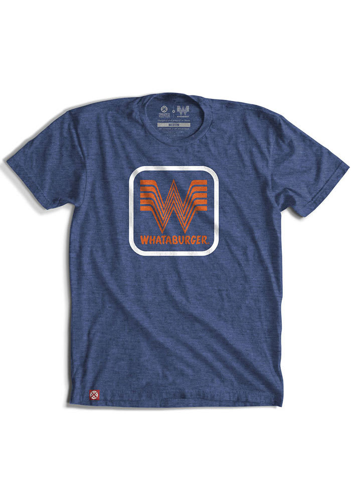 Whataburger Blue Tumbleweed TexStyles Patch Logo Short Sleeve Fashion T Shirt