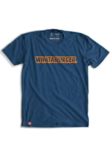 Texas Blue Whataburger Wordmark Short Sleeve Fashion T Shirt
