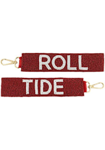 Alabama Crimson Tide beaded Keychain - Crimson