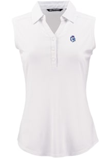 Cutter and Buck Fresno State Bulldogs Womens White Vault Forge Eco Polo Shirt