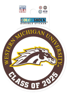 Brown Western Michigan Broncos Class of 2025 Durable Stickers
