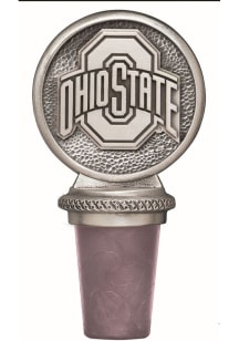 Silver Ohio State Buckeyes Bottle Stopper Wine Accessory