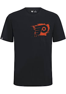 Levelwear Philadelphia Flyers Black Focal Blasted Short Sleeve T Shirt