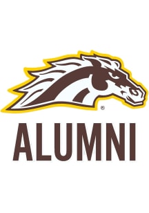 Brown Western Michigan Broncos Alumni Decal