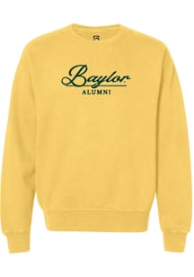 Summit Sportswear Baylor Bears Womens Yellow Alumni Crew Sweatshirt