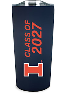 Illinois Fighting Illini 18oz Class of 2027 Soft Touch Stainless Steel Tumbler - Navy Blue