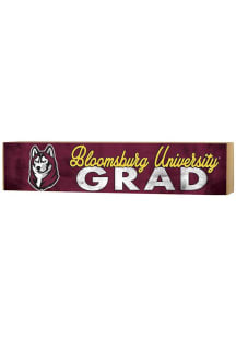 KH Sports Fan Bloomsburg University Huskies Grad graduation graphic Sign - Maroon