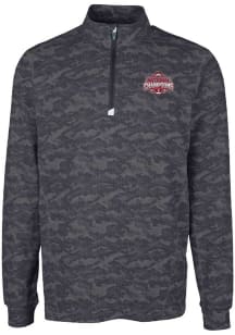 Mens Ohio State Buckeyes Black Cutter and Buck 2024 Football National Champion Traverse Camo Qtr..