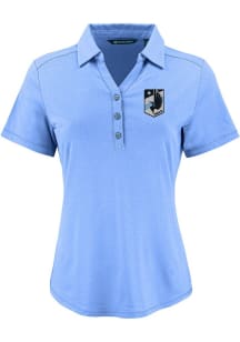 Cutter and Buck Minnesota United FC Womens Light Blue Forge Eco Polo Short Sleeve Polo Shirt