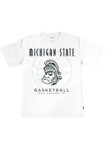 SLAM Michigan State Spartans White Basketball Heavyweight Short Sleeve T Shirt
