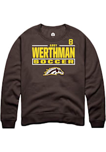 Abby Werthman Western Michigan Broncos Mens Brown NIL Stacked Box Player Crew
