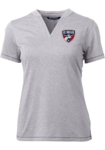Cutter and Buck FC Dallas Womens Grey Forge Short Sleeve T-Shirt