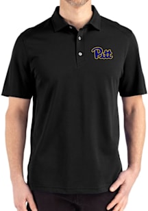 Pitt Panthers Black Cutter and Buck Advantage Refresh Pique Big and Tall Polo