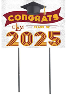 Louisiana-Monroe Warhawks KH Sports Fan Class of 2025 graduation graphic Yard Sign - White