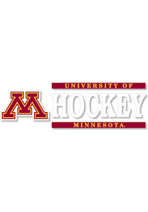 Minnesota Golden Gophers 6x2 Ice Hockey Auto Decal - Maroon