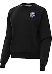Antigua Navy Womens Black Victory Crew Sweatshirt