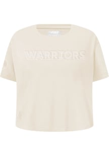 Pro Standard Golden State Warriors Girls White Neutral Short Sleeve Fashion T-Shirt