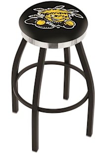 Wichita State Shockers Chrome Seat Pub Stool - Black
