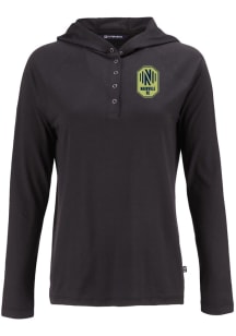Cutter and Buck Nashville SC Womens Black Coastline Eco Hooded Sweatshirt