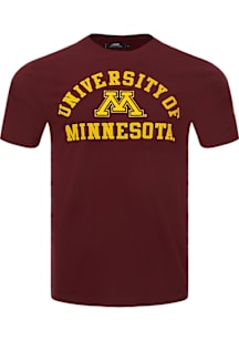 Pro Standard Minnesota Golden Gophers Maroon Stacked Logo Short Sleeve Fashion T Shirt
