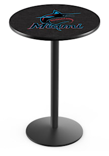Miami Marlins Black Round Base Pub Table
