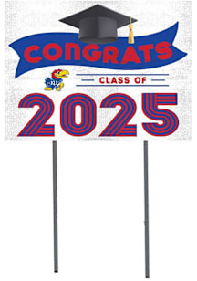 Kansas Jayhawks KH Sports Fan 18x24 Yard Sign with Stakes Class of 2025 Yard Sign - White