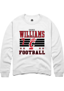 Chance Williams Rally Mens White Cincinnati Bearcats NIL Striped Player Crew