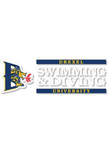 Navy Blue Drexel Dragons 6x2 Swim Dive Decal