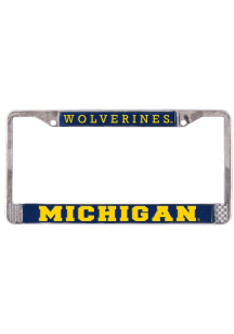 Silver Michigan Wolverines Wolverine License Plate Frame